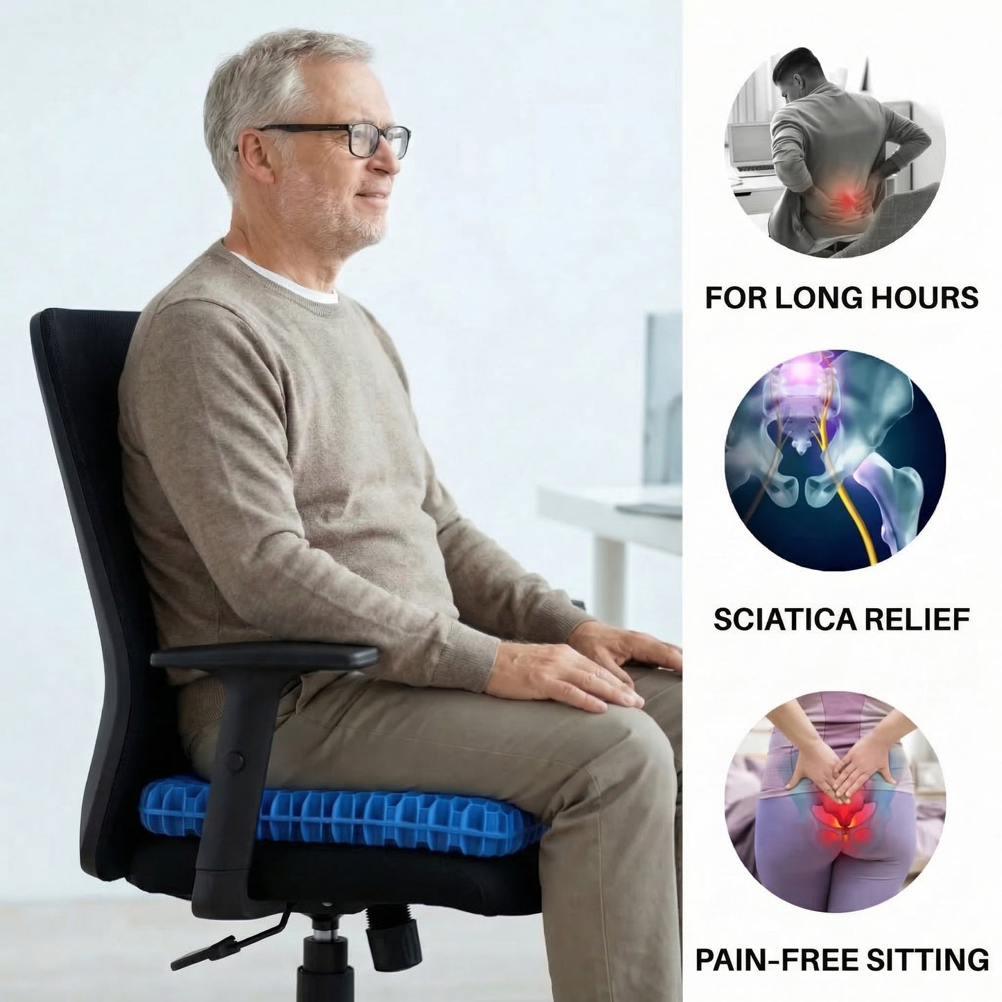 Apazia™ The cushion that ends your sitting pain